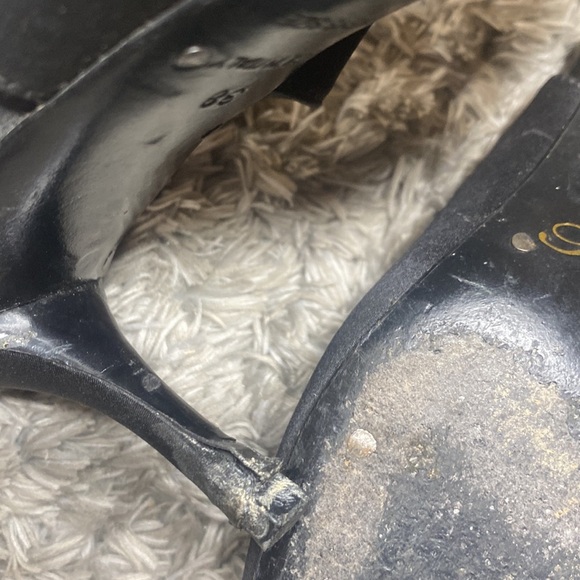 Roger Vivier Black Satin Floral crystal strass sling back heels 38 - Picture 6 of 13